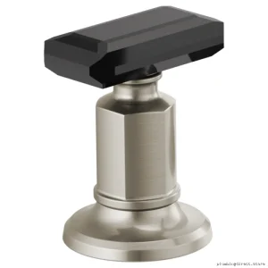 Brizo Invari Widespread Lever Handle Kit - Luxe Nickel & Black Crystal