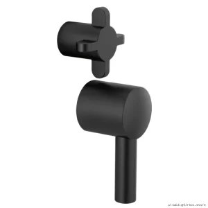 Jason Wu Integrated Trim Cross Handles with Pressure Balance - Matte Black HX75P75-BL Brizo