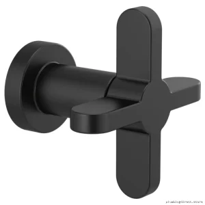 Brizo Jason Wu Matte Black Sensori Trim - Cross Handle Volume Control T66673-BL