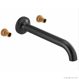 Brizo Jason Wu Matte Black Wall Mount Tub Filler, Handle-Free Design T70475-BLLHP