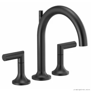 Brizo Jason Wu Single-Handle Roman Tub Faucet in Brilliance Black