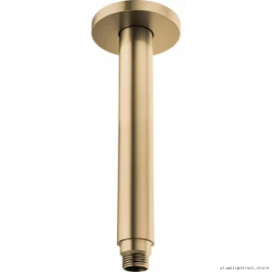 Brizo Kintsu 10 Dual Spray Ceiling Mount Shower Arm in Luxe Gold Finish