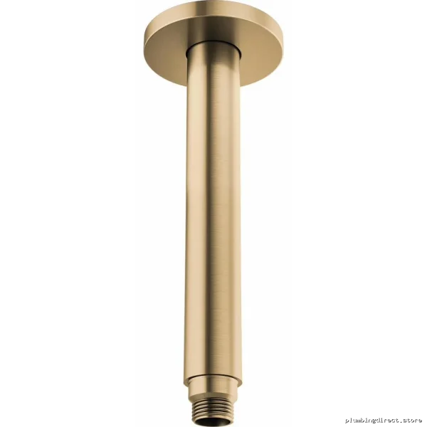 Brizo Kintsu 10 Dual Spray Ceiling Mount Shower Arm in Luxe Gold Finish
