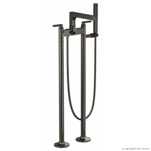 Brizo Kintsu Brilliance Black Onyx Tub Filler Trim Kit with Lever Handles Model T70306-BNX