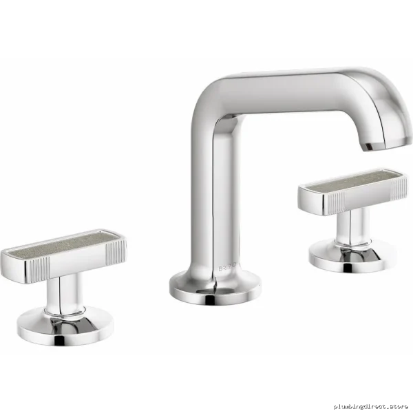 Brizo Kintsu Concrete Inlay Chrome Bathroom Faucet Handle Set - Image 2