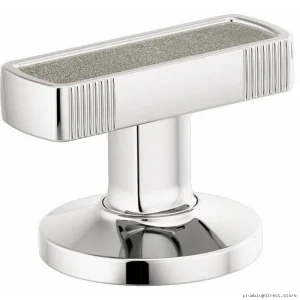 Brizo Kintsu Concrete Inlay Chrome Bathroom Faucet Handle Set