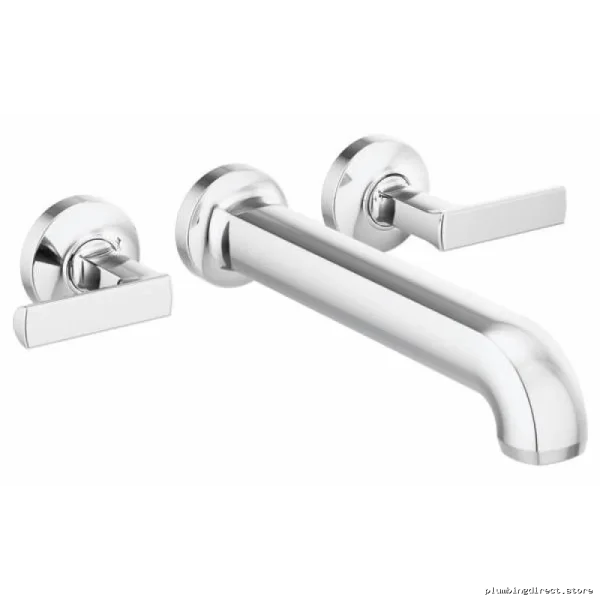 Brizo Kintsu Polished Chrome Tub Filler Trim - Wall Mount 2-Handle Design