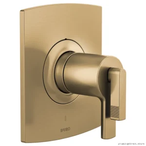 Brizo Kintsu Thermostatic Valve Trim with TempAssure Technology - Handle-Less Design, Brilliance Luxe Gold Finish T6