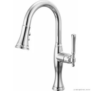 Brizo Kitchen Bar & Prep Faucet with Pull-Down Spray - Chrome Finish