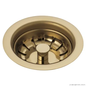 Kitchen Sink Drain Strainer & Flange Polished Gold Brizo 69050-PG