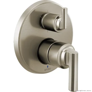 Brizo Levoir 6-in-1 Function Pressure Balance Trim Fewer Handles Luxe Nickel Finish T75P698-NKLHP