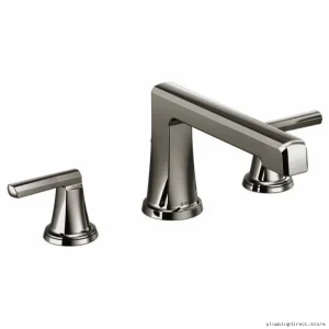Brizo Levoir Brushed Nickel Roman Tub Faucet Trim - No Handles Included T67398-BNXLHP