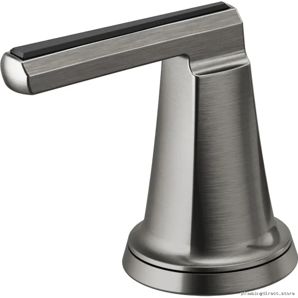 Premium Brizo Levoir Faucet Handles Steel Black Crystal