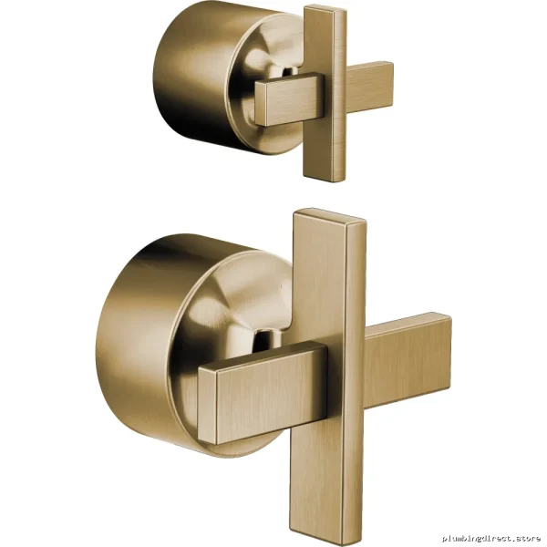 Brizo Levoir Pressure Balance Diverter Cross Handle Faucet Kit - Luxe Gold HX75P98-GL