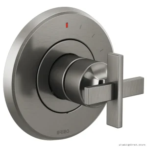 Brizo Levoir Luxe Steel Pressure Balance Valve_trim_Handle_Free_Shower_Trim_Sleek_Design_T60P