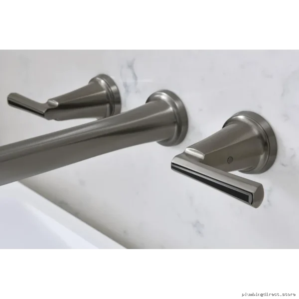 Brizo Levoir 2-Handle Wall Mount Tub Filler Trim in Luxe Steel - Modern Design T70498-SLLHP - Image 2