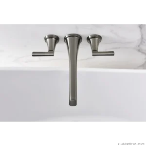 Brizo Levoir 2-Handle Wall Mount Tub Filler Trim in Luxe Steel - Modern Design T70498-SLLHP