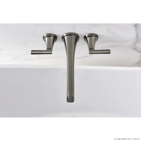 Brizo Levoir 2-Handle Wall Mount Tub Filler Trim in Luxe Steel - Modern Design T70498-SLLHP