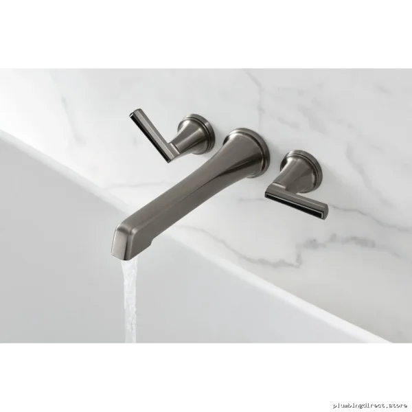 Brizo Levoir 2-Handle Wall Mount Tub Filler Trim in Luxe Steel - Modern Design T70498-SLLHP - Image 3