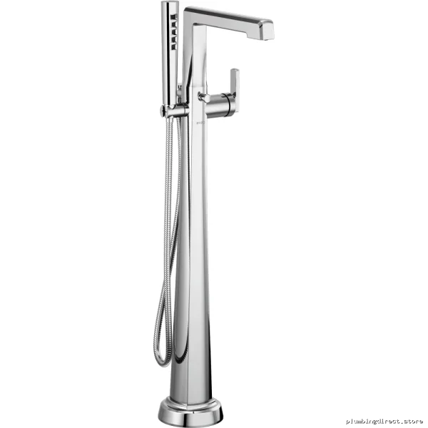 Brizo Levoir Single-Handle Floor-Mount Tub Filler Trim in Chrome
