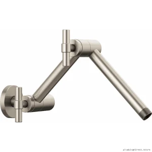 Brizo Litze Adjustable Shower Arm with Flange in Luxe Nickel Finish RP81434NK