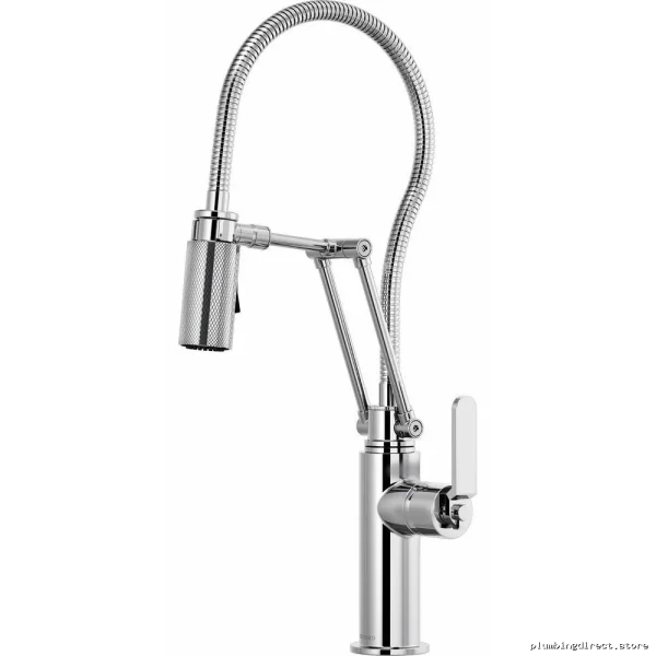 Brizo Litze Articulating/Pull Down Kitchen Faucet – Durable Industrial Design | Chrome Finish #63144LFPC
