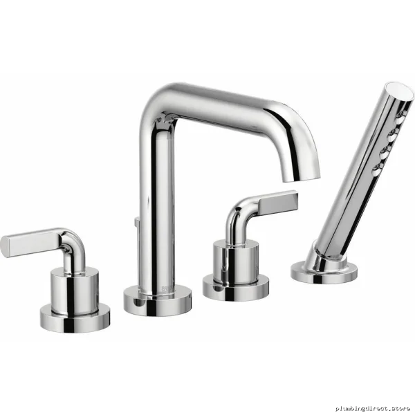 Brizo Litze Chrome Roman Tub Handle Kit with Notch Lever