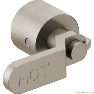 Brizo Litze Luxe Nickel Wall-Mount Tub Filler, Industrial Lever Handles HL70434-NK