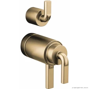 Brizo Litze TempAssure Thermostatic Valve - Luxe Gold Diverter Trim Notch Lever Handle Kit HL7539-GL