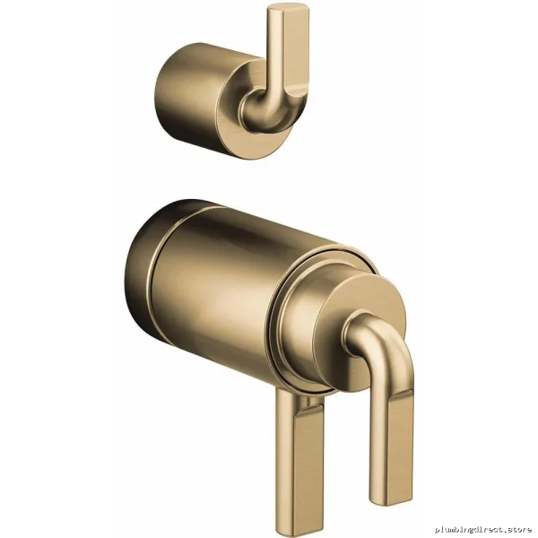 Brizo Litze TempAssure Thermostatic Valve - Luxe Gold Diverter Trim Notch Lever Handle Kit HL7539-GL