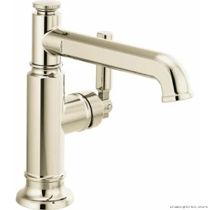 EcoFriendlyBrizoPolishNickelSingleHoleBathFaucetLowFlowWaterSaving