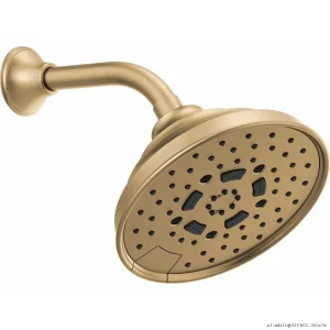 Brizo Luxe Gold 5-Spray Showerhead 1.75 GPM Water Efficient Round Design