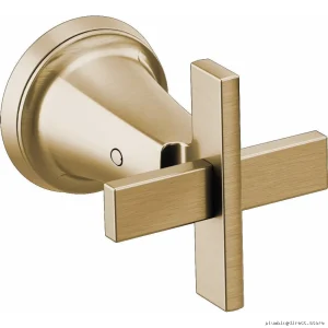 Stylish Cross Handle Wall Mount Kit - Brizo Luxe Gold Bathroom Fixture HX5898-GL