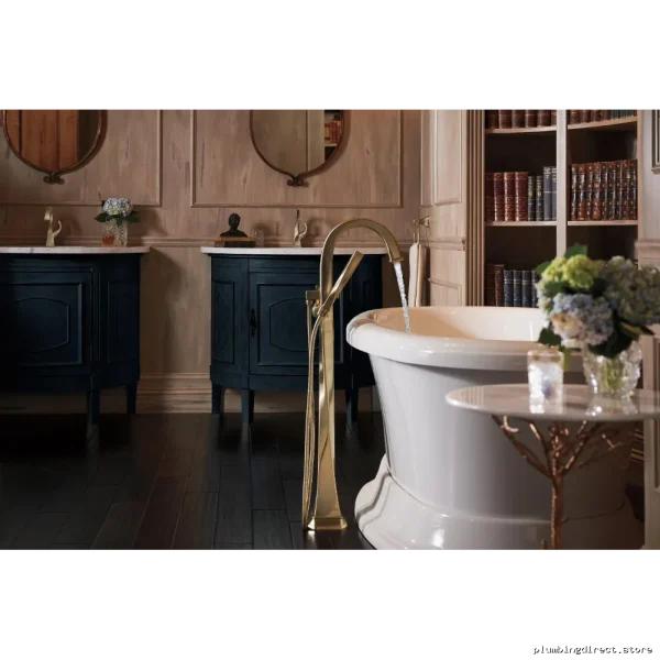 Brizo Luxe Gold Freestanding Floor-Mount Tub Filler T70130-GL - Image 2