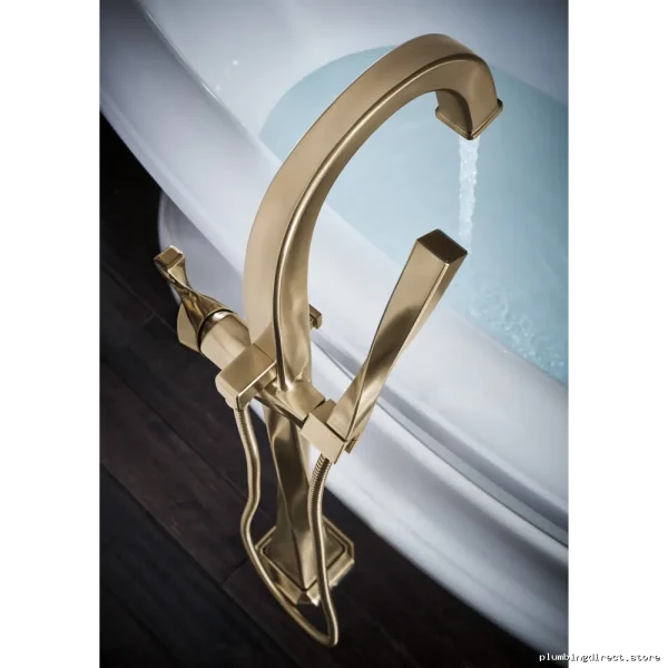 Brizo Luxe Gold Freestanding Floor-Mount Tub Filler T70130-GL - Image 3