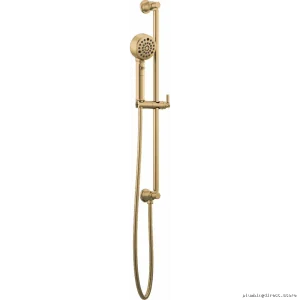 Luxe Gold Hand Shower with Slide Bar & H2O Kinetic Tech - Brizo Model 88776