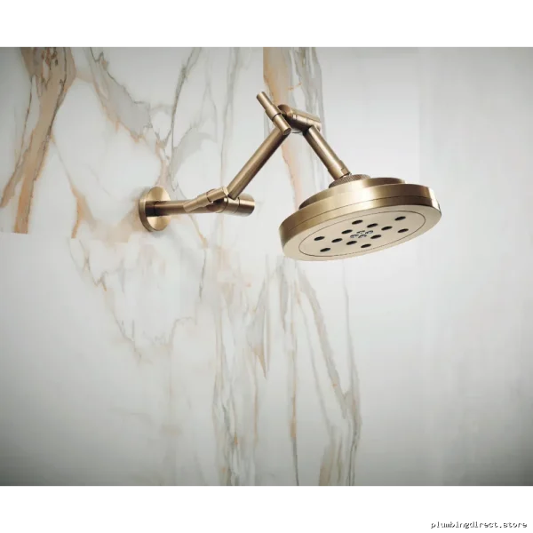 Brizo Luxe Gold Jointed Shower Arm & Flange - RP81434GL - Image 2