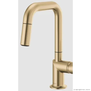 Brizo 63965LF-GLLHP Kitchen Faucet - Luxe Gold High Arc Spout with Flex Spray Nozzle & Modern Design