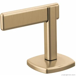 Brizo Luxe Gold Lever Handles for Widespread Bathroom Faucet Pair