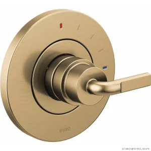 Brizo Luxe Gold Pressure Balance Valve Trim Kit with Notch Lever Handle HL60P39-GL