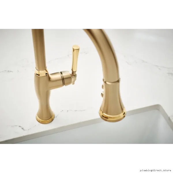 Brizo Luxe Gold Pull-Down Kitchen Faucet with Sprayer 63058LF-GLPG - Image 3