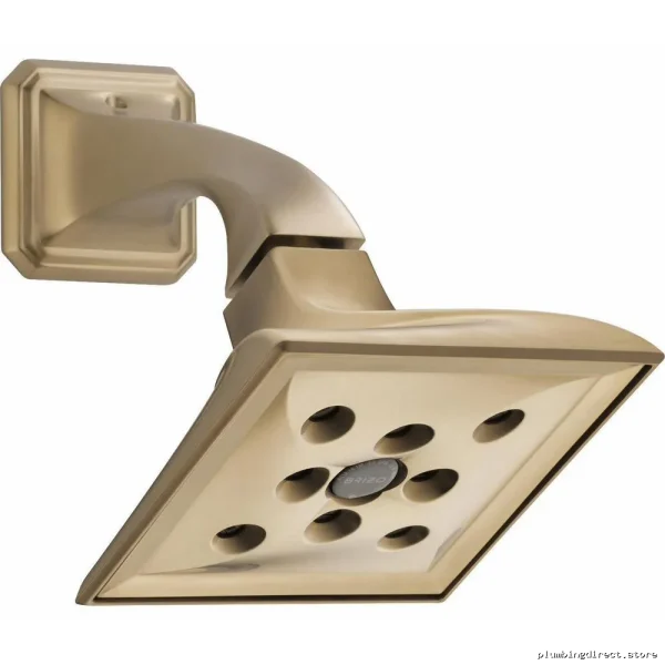 Brizo Luxe Gold Rainfall Shower Head w/H₂OKinetic Tech - Image 2