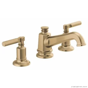 Brizo Luxe Gold Single Handle Wide Spread Bathroom Faucet – Eco-Friendly & Water Saving