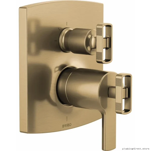 Brizo Brilliance Luxe Gold Thermostatic Diverter Valve Handle Kit - Kintsu HK7506-GL - Image 2