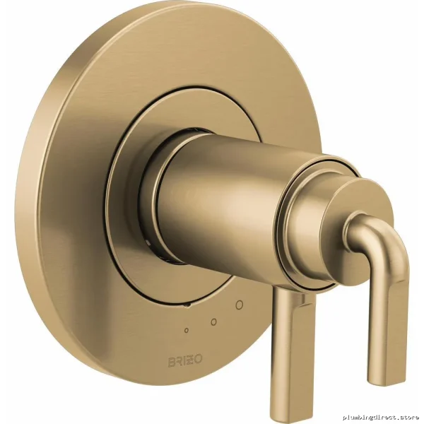 Brizo Luxe Gold Thermostatic Notched Lever Trim Kit - Model HL6039-GL