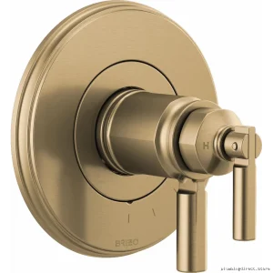 Brizo Luxe Gold Thermostatic Shower Valve Trim with Temperature Control