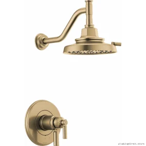 Brizo Luxe Gold Thermostatic Shower Trim with Temperature Control