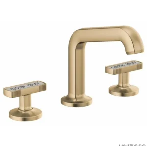 Brizo Luxe Gold Widespread Bathroom Faucet 1.2 GPM Water-Saving Design