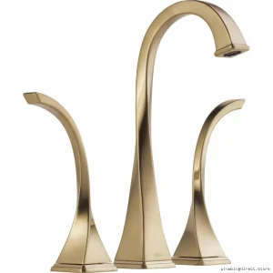 Brizo 65430LF-GL Luxe Gold Widespread Vessel Sink Faucet - Bathroom Faucet Set