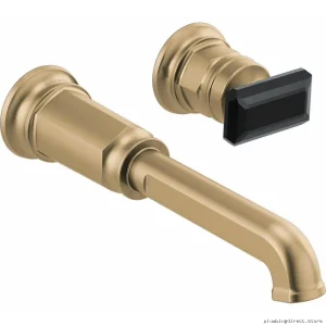 Brizo HK5876-GLBC Luxe Gold/Black Crystal Lever Wallmount Lavatory Handle Kit